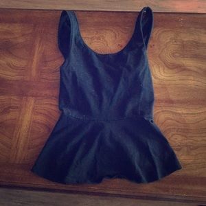 Black crossed back tank top.